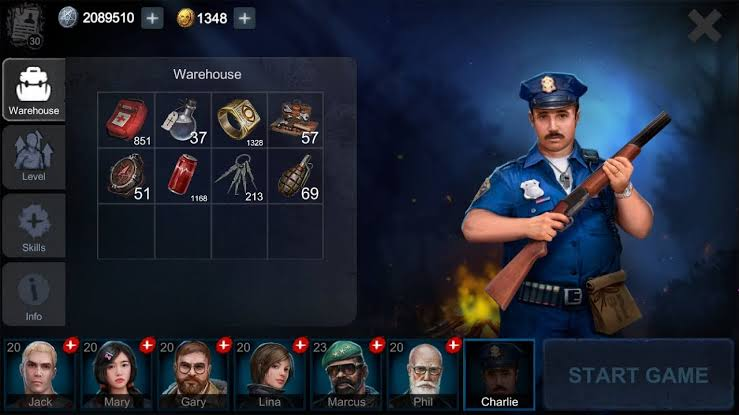 Choose your character on Horrorfield Mod APK